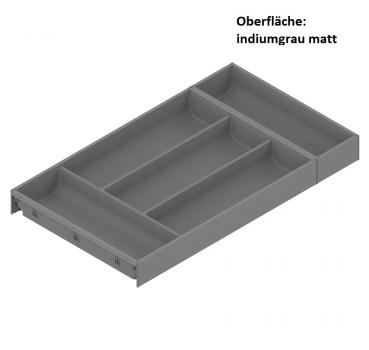 AMBIA-LINE Besteckeinsatz, für LEGRABOX / MERIVOBOX, Kunststoff / Stahl, 5 Besteckfächer, NL=550 mm, Breite=300 mm